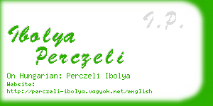 ibolya perczeli business card